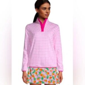 Draper James Pink Checkered Sweatshirt